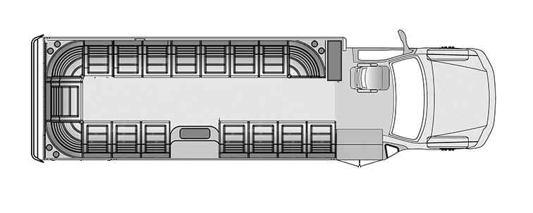 18 Passenger Party Bus Seating Diagram