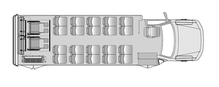 18 Passenger Minibus Seating Diagram